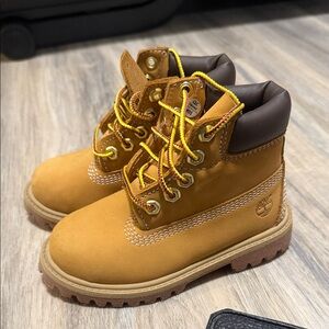 Timberland Youth Wheat and Brown Boots
